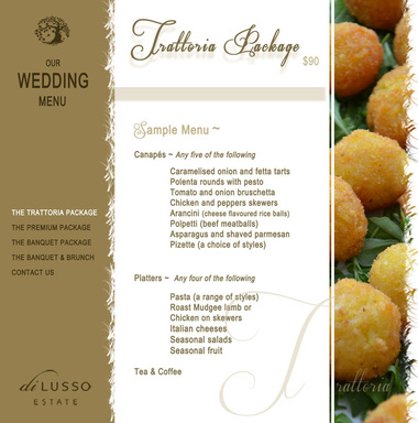 Download our Wedding Menu Package here